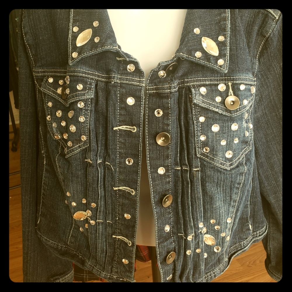Embellished denim jacket